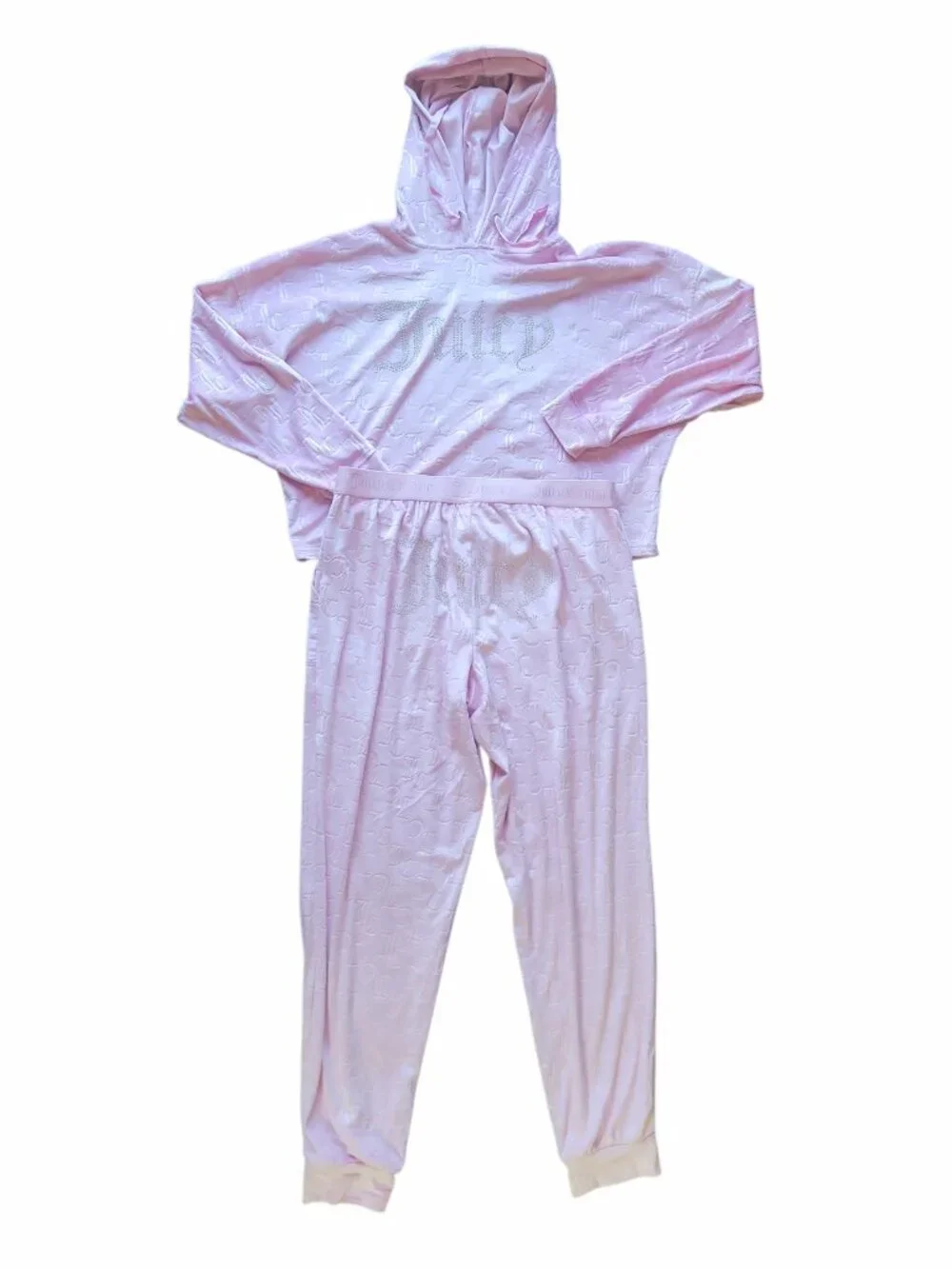 Juicy Couture NWT Light Pink 2-Piece Velour Loungewear Set Women's Size M
